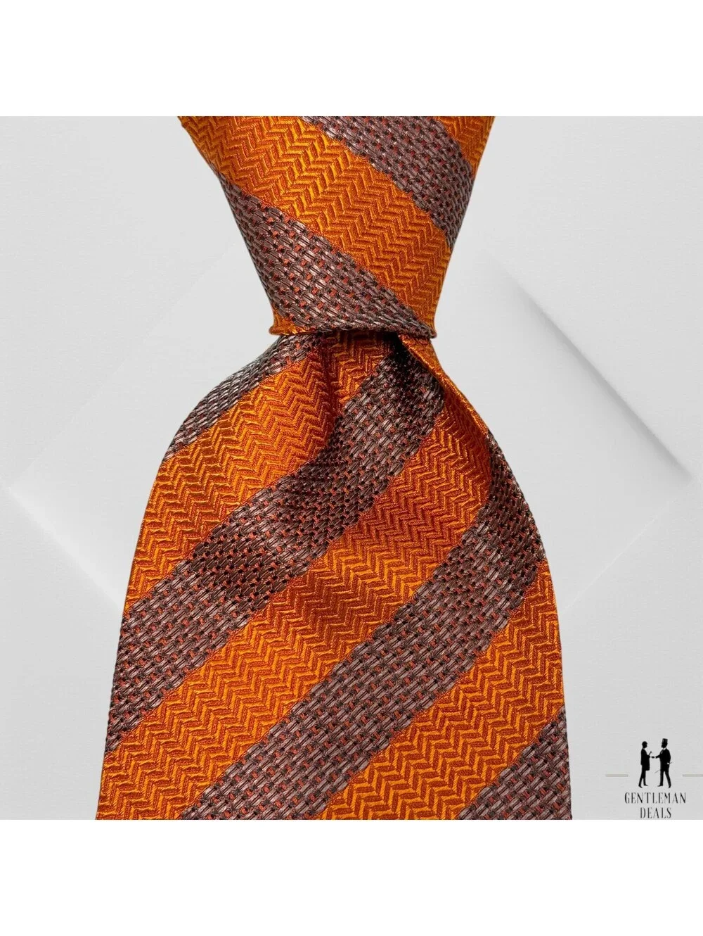 Jos. A. Bank Signature Men's 100%  Silk Necktie Striped Awning Knit Long 58x4